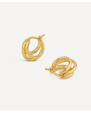 Dinny Hall 22Ct-Plated Signature Triple Huggie Hoop Earrings - Metallic