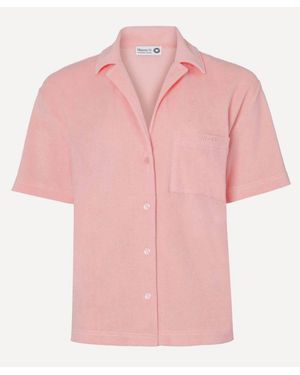Hunza G Terry Towelling Cuban Shirt - Pink