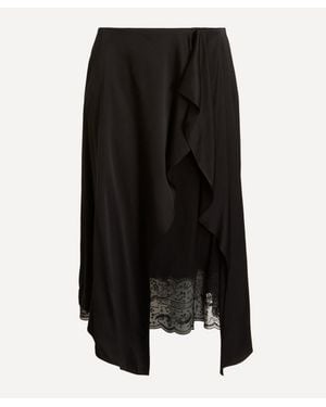Acne Studios Layered Satin Skirt - Black