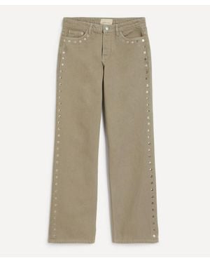 Paloma Wool Crowd Studded Boyfriend Denim Trousers - Natural