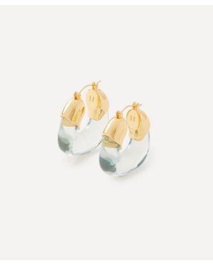 Lizzie Fortunato Plated Organic Hoop Earrings - White
