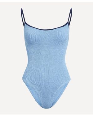 Hunza G Pamela Contrast Swimsuit - Blue
