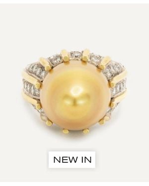 Kojis 18Ct Brutalist South Sea Pearl Ring - Metallic