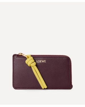 Loewe Knot Coin Cardholder - Purple