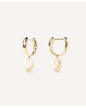 Pdpaola 18Ct-Plated La Perla Mini Hoop Earrings - Natural