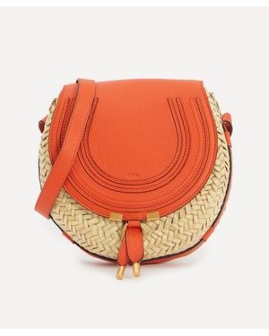 Chloé Marcie Small Cross-Body Basket Bag - Orange