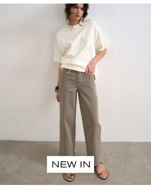 TOPSHOP Cinch Low-Rise Jeans - Natural