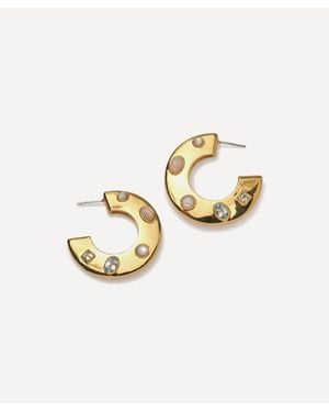 Lizzie Fortunato Plated Organic Hoop Earrings - Metallic