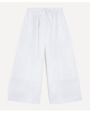 Simone Rocha Cropped Easy Pants - White