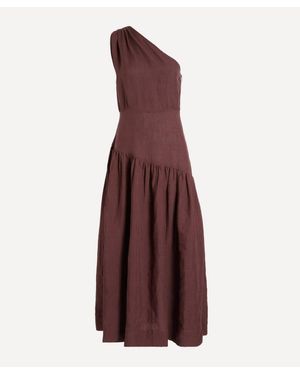 Mondo Corsini Mariam Linen Dress - Purple