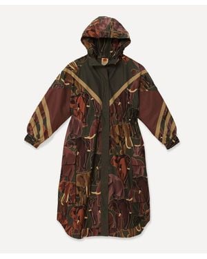 FARM Rio Elephants Maxi Raincoat - Brown