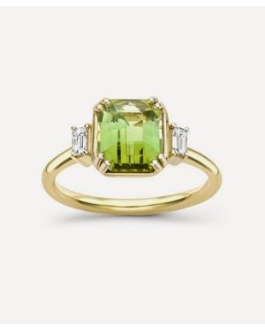 Dinny Hall 18Ct Mini Mae West Tourmaline And Diamond Ring - Metallic