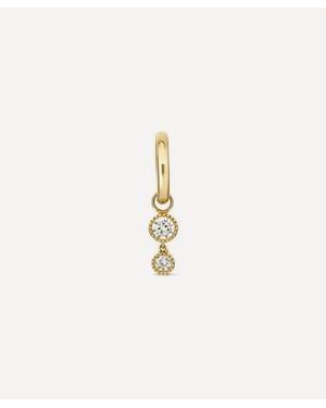 Dinny Hall 9Ct Double Diamond Charm Drop Earring - White