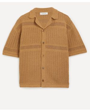LE17SEPTEMBRE Pointelle-Knit Shirt - Brown