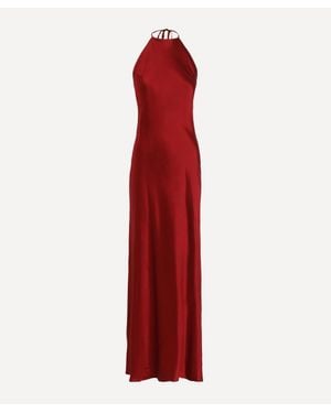 Reformation Jeany Silk Maxi Dress - Red