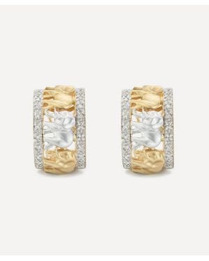 Kojis 14Ct Elephant Hoop Earrings - Metallic