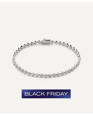 Monica Vinader Sterling Diamond Essential Tennis Bracelet - Blue
