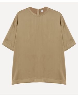 TOTEME Satin T-Shirt - Natural