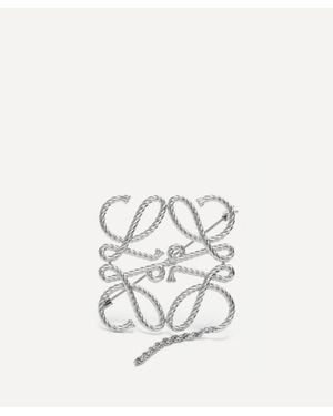 Loewe Anagram Brooch - White