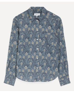 Liberty Tana Lawn Cotton Fitted Shirt - Blue
