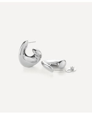 Jenny Bird Plated Gigi Hoop Earrings - White