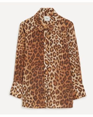 Aje. Atomic Silk Shirt - Brown