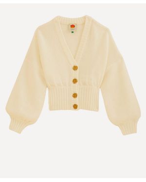 FARM Rio Off- Bubble Knit Cardigan - Natural