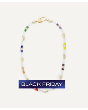 Joolz by Martha Calvo 14Ct-Plated Translucence Bead Necklace - Blue