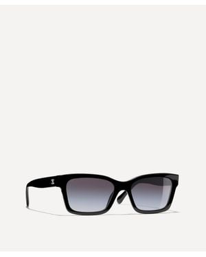 CHANEL Square Acetate Sunglasses - Black
