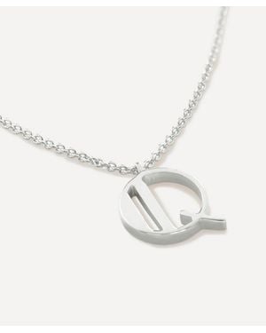 Monica Vinader Sterling Initial Q Pendant Necklace - White