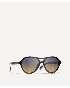 CHANEL Pilot Sunglasses - Brown
