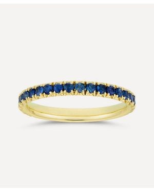 Dinny Hall 9Ct Ella Three Quarter Medium Sapphire Eternity Ring - Blue