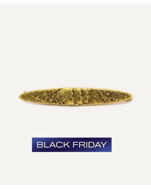 Kojis 14Ct Art Nouveau Flower Bar Brooch - Natural