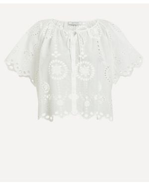 Matteau Broderie Blouse - White