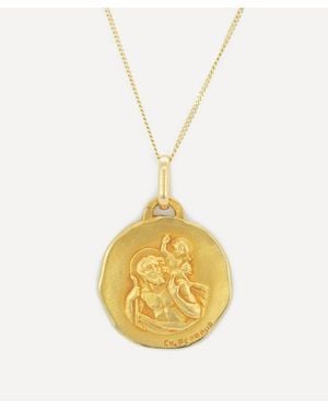 Kojis 18Ct Vintage St Christopher Pendant - Metallic