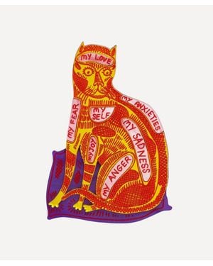 Tatty Devine Inner Cat Brooch - Red