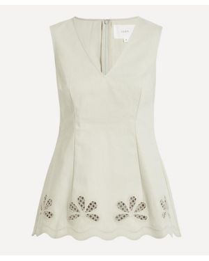 Clea Gigi Cutwork Embroidered Top - White