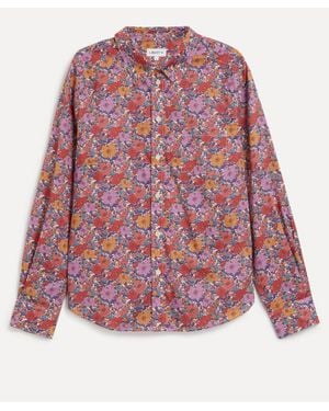 Liberty Tana Lawn Cotton Fitted Shirt - Red