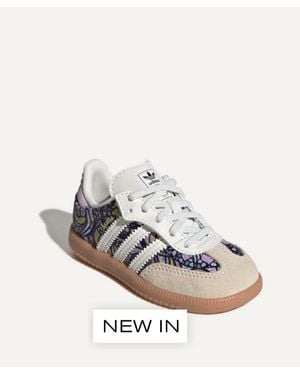 adidas X Liberty Samba Og Comfort Closure Elastic Lace Kids Shoes - White
