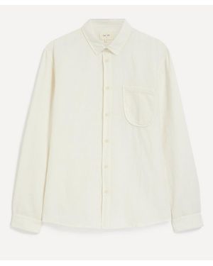 Folk Contrast Pocket Shirt - White