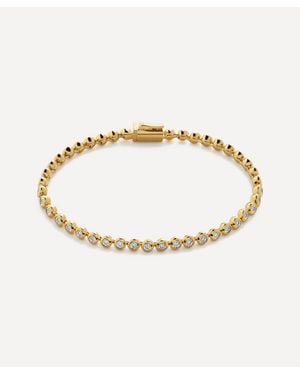 Monica Vinader 18Ct-Plated Vermeil Diamond Essential Tennis Bracelet - Metallic