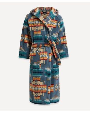 Pendleton Chief Joseph Cotton Terry Bath Robe - Blue