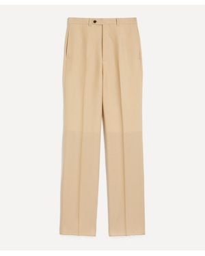 Husbands Kid Mohair-Wool Straight Pants - Natural