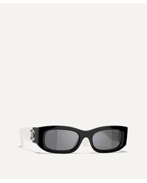 CHANEL Rectangle Sunglasses - Black