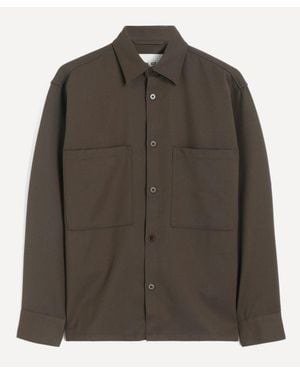 NN07 Freddy Hybrid Wool Shirt - Green