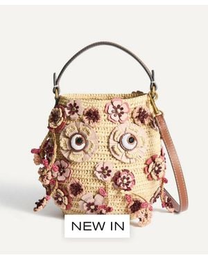 Anya Hindmarch Raffia Blossom Creature Cross-Body Bag - Pink