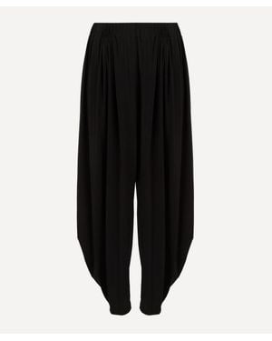 Issey Miyake Drape Jersey-56 Cropped Pants - Black
