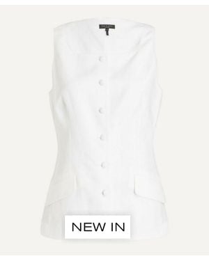 Rag & Bone Lola Boatneck Vest - White
