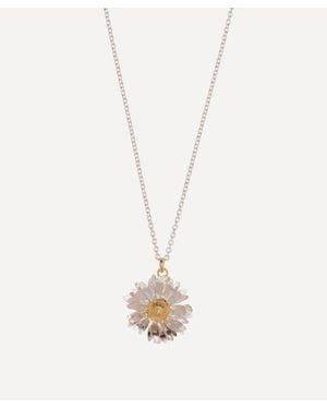 Alex Monroe Big Daisy Pendant Necklace - White