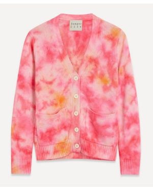 Jumper 1234 Neon Tie-Dye Cardigan - Pink